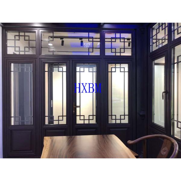 Декоративная алюминиевая одетая дверь окна соснового леса с двойное стеклянным делает водостойким