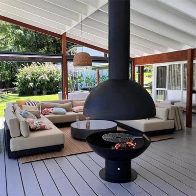Chaminés modernas suspendidas internas fixadas na parede decorativas exteriores do fogão