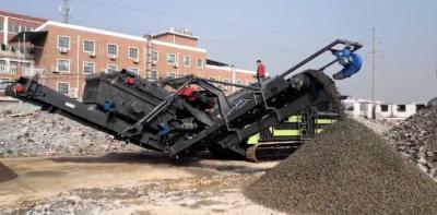 Construction Waste Mobile Stone Crusher Plant Simple Structure 1 Year Warranty