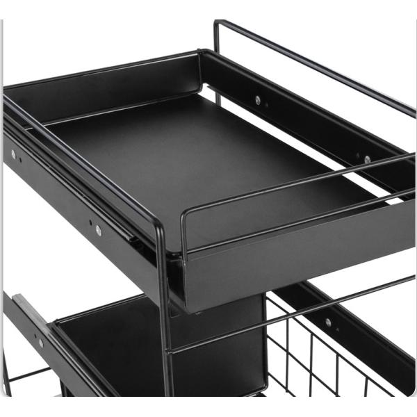 5KG Bearing 2 Tier Kitchen Organiser , Carbon Steel Seasoning Storage Rack