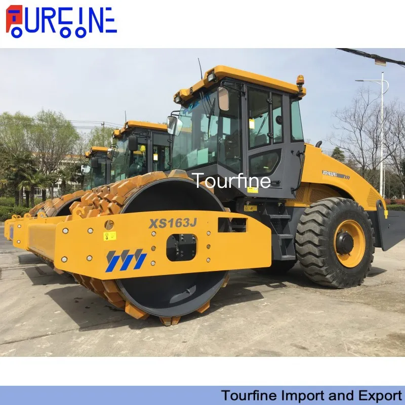 XCMG XS163J 16 Ton Single Drum Vibratory Road Roller For Soil Gravel And Asphalt Compaction