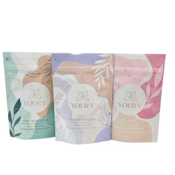 Bolsas de Mylar Biodegradables Personalizadas para Sales de Baño 4OZ 5OZ Bolsa Vertical