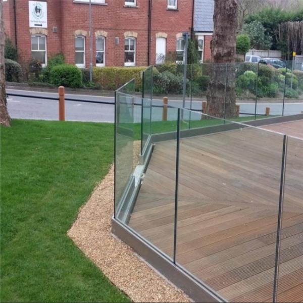 U Channel Glass Deck Railing Systems DIY Installation For Indoor / Outdoor Venues