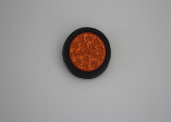 Amber Red White 24 led round truck trailer tail light 4inch led lights 24v for trucks