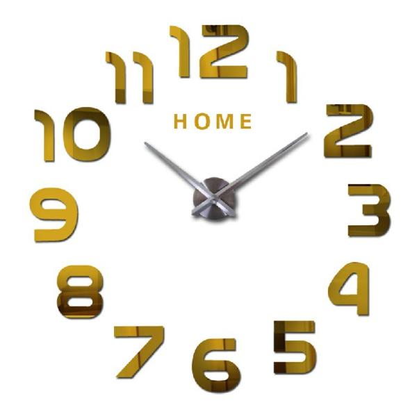 Big Acrylic 3D Personalized Wall Clocks DIY Numbers Decorative Giant Large Size Mirror Wall Art Clock