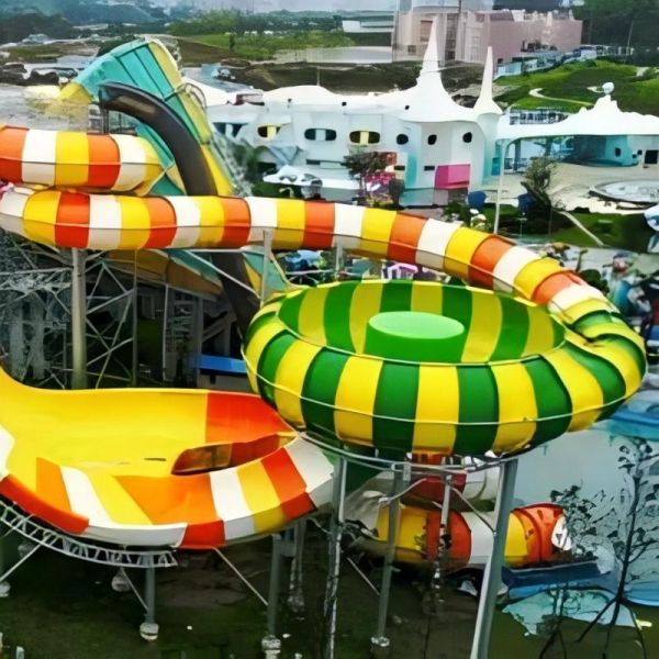 Double Helix Giant Beast Bowl Combo Water Slide Aqua Park Slide