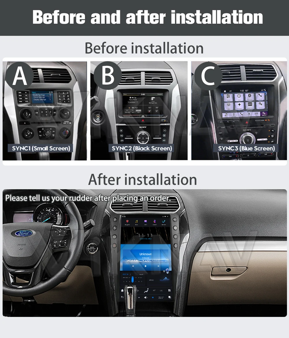 Viknav 13,6 дюйма Авторадио Android 2016 Ford Explorer Радио мультимедиа Радио GPS-навигатор
