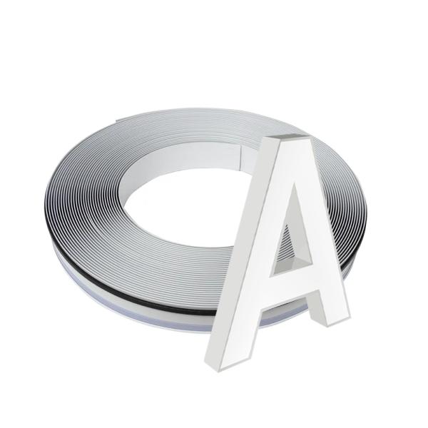 Coil d'aluminium de 7 cm avec capuchon en PVC pour le pliage des lettres de canal