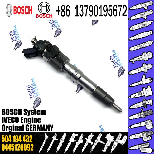 Injetor de combustível diesel novo de alta qualidade 504194432 0445120092 para IVECO/NEW HOLLAND/FIAT/CASE IH
