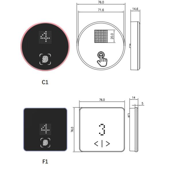 Écran tactile d'ascenseur Panneau d'exploitation d'atterrissage Panneau de contact Écran d'ascenseur Partie de l'ascenseur