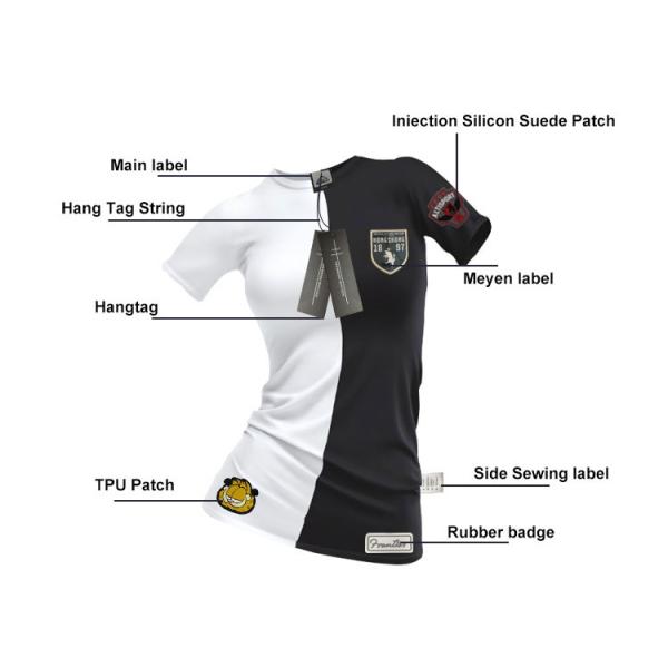 Теплопередача Силиконовая этикетка Силиконовый резиновый тег Значок Многоцветный мультипликационный шаблон ENISO20471