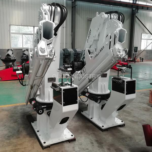 заграждение серебра костяшки крана постамента 0.6T 8M телескопичное оффшорное гидравлическое для морской деятельности