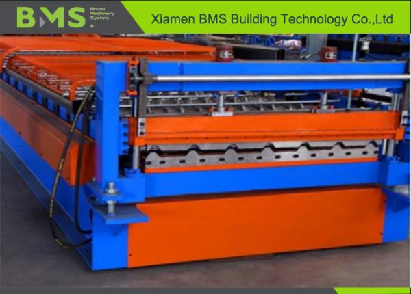 0.3mm-0.8mm Thickness PPGI Metal Roof Roll Forming Machine With 14 Stations