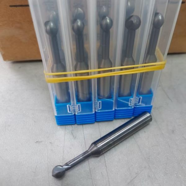 AlTiN Coating Customized Carbide Tool Lollipop Ball End Mill For Deep Undercuts