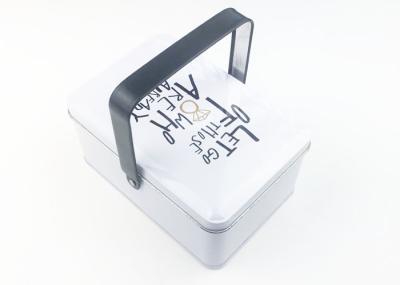 Le petit métal de sucrerie de seau de bidon de cadeau peut les conteneurs rectangulaires de coutume de beauté