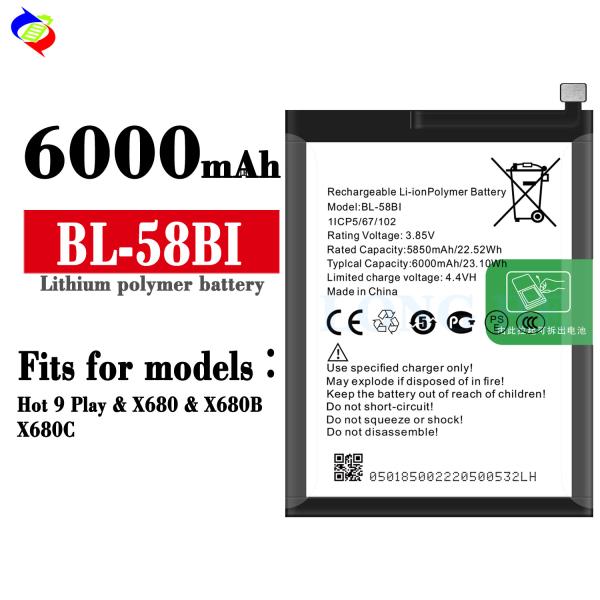 Серебряный AAA BL-58BI 3.7V 2100mAh литийный аккумулятор для itel Hot 9 Play