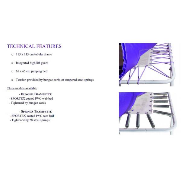 gymnastics height   adjustable  trampette  standard mini-tramp