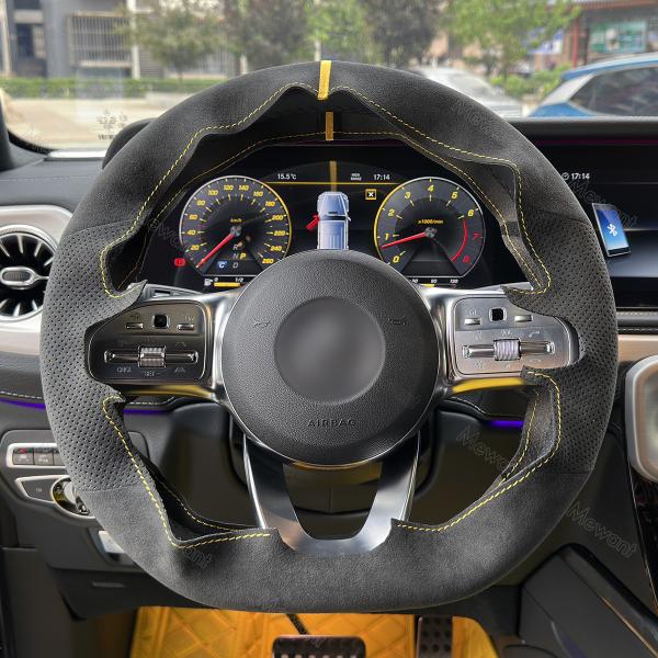 Mewant Soft Athsuede Steering Wheel Cover for Mercedes Benz A250 W177 C118 W205 C257 W213 W463 W222 W167 W247