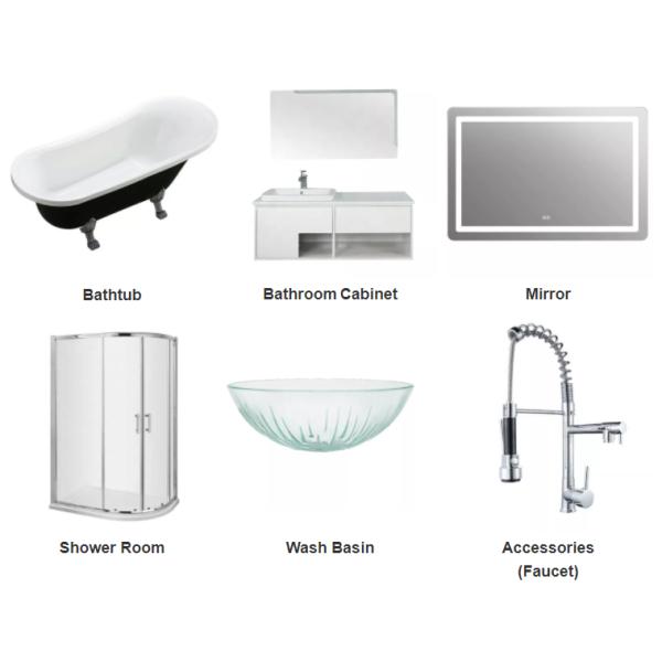 Modern Solid Wood Bathroom Cabinet Vanity Furniture Single Sink Unit