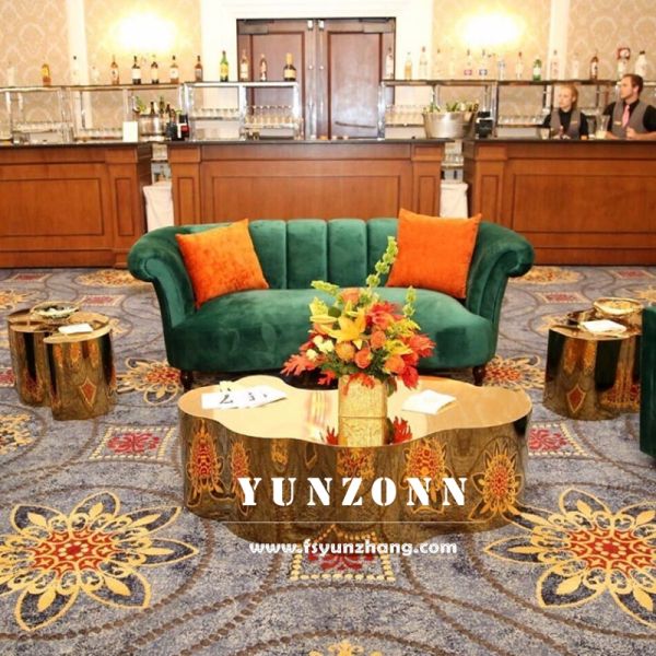 Gold Hollywood Unique Creative Design Coffee Table Luxury Metal Stump Type Center Table for Home Dining and Living Room Use