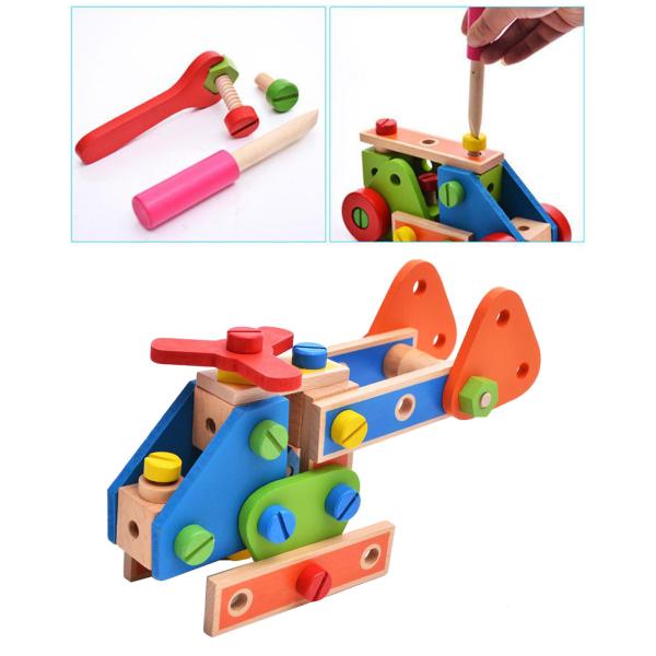Montessori Wooden Building Block Nut Toys Nut Screw Toy Girls Boys Gift