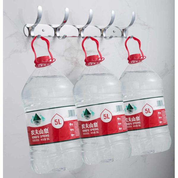 Modern Stainless Steel Robe Hooks , 8 Hook Wall Mounted Coat Rack For Entryway