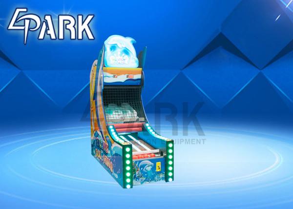 Amusement park kids lovely design Dolphin Bowling shooting ball video machine coin operated