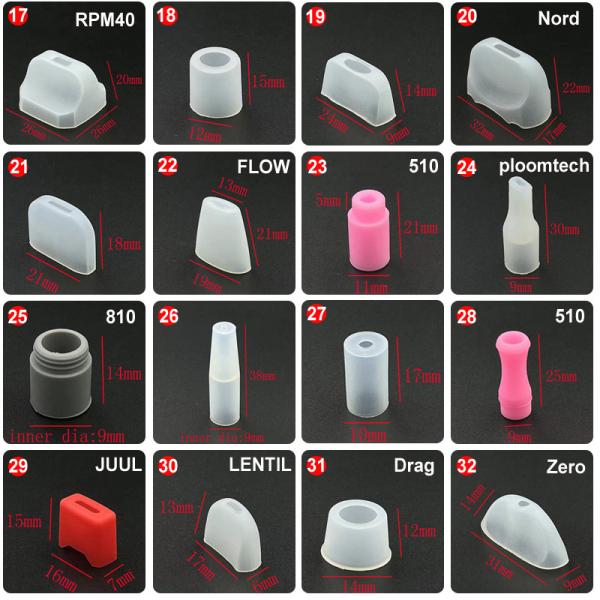 Disposable Odorless Silicone Drip Tips , Multiscene Rubber Mouthpiece Cover