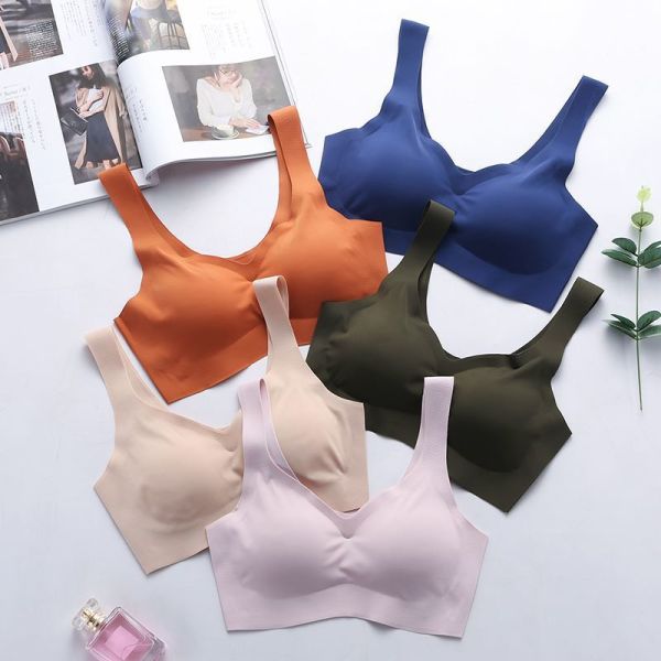 Seamless Bra Women Wholesale Ready to Ship Lady's Bralette Wire Free Comfortable A/B Cup Seamless Sporty Bra New for Women