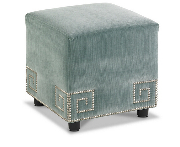 wholesale velvet fabric home goods square ottoman stool/ottomans furniture China supplier