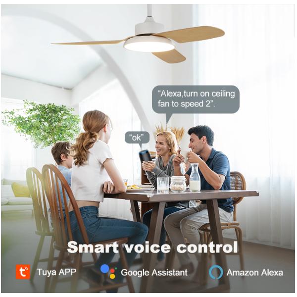 2- Hotel Choice ABS Blades Smart Wi-Fi Controle Remote Control Ventilador de teto pela 1stshine