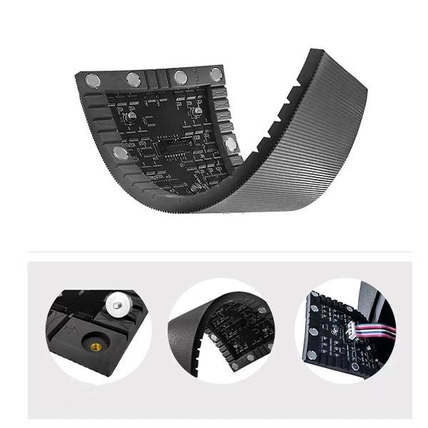 CE FCC ETL P1.579mm Flexible LED Display Screen 1R1G1B Pixel Structure