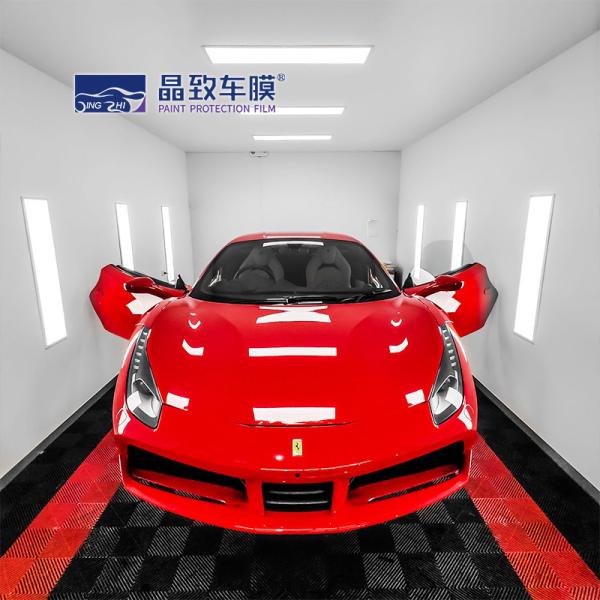 TPU Red Colored Paint Protection Film Wrap Self Adhesive Practical