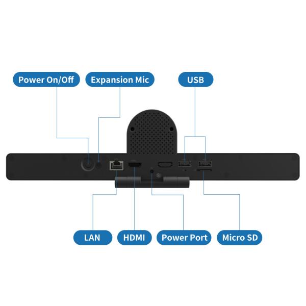 Hot selling video conference solution for huddle room All-in-one design Android video conference system with 4k camera