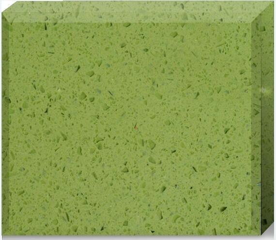 Olive Green Quartz Stone Countertops Color Optional Customized Size