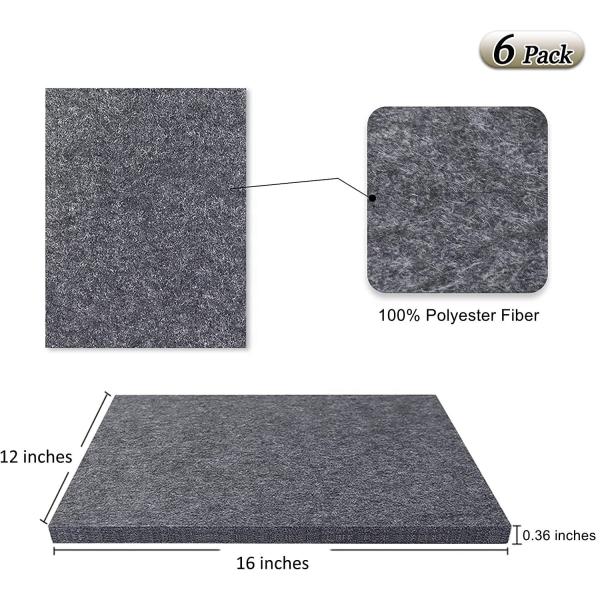 Толщиной 16 x 12 дюймов чувствовали акустические звукопоглотительные панели для стены и потолка