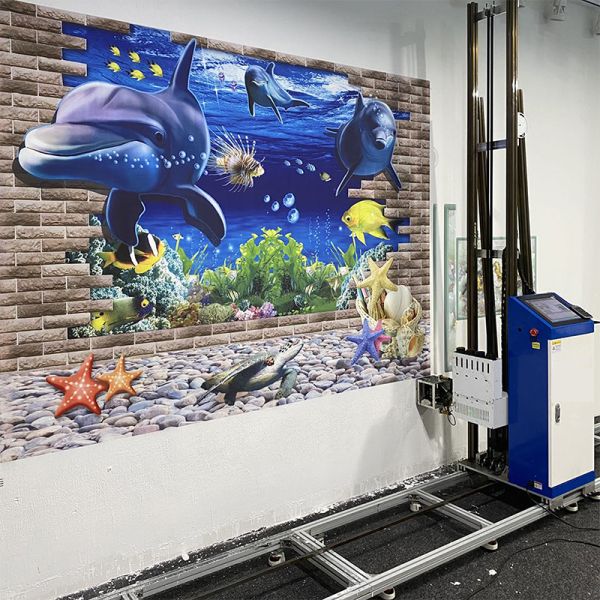 DX7 DX10 3D UV Wall Painting Machine New Condition Robot Automatic Panel Vertical Mural Wall Printing Robot Wall Printer