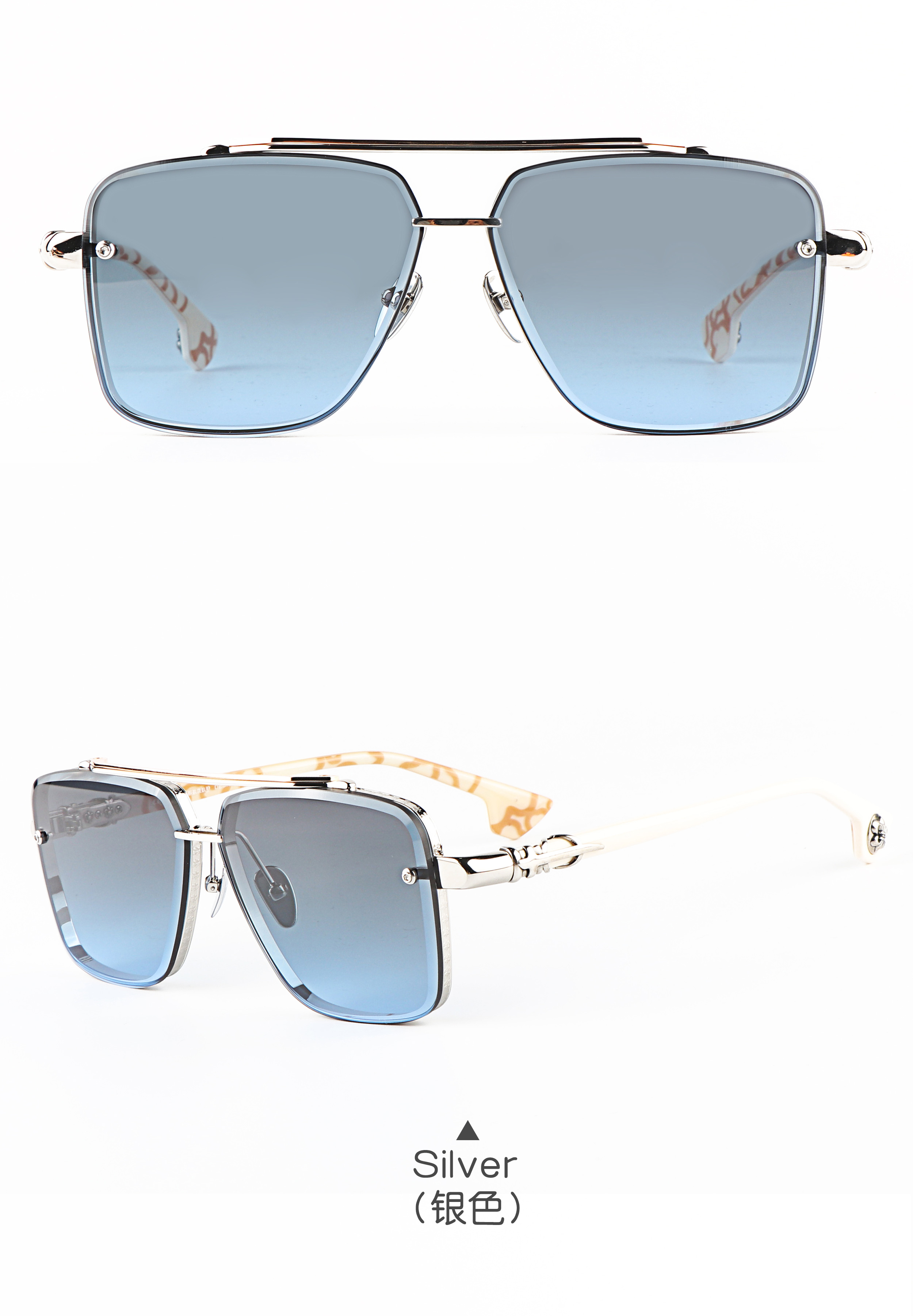 China Wholesaler 2025  New Oversized Special Uv protection Women Men pilot Designer Premium Parties Eyewear Side logo Sunglasses