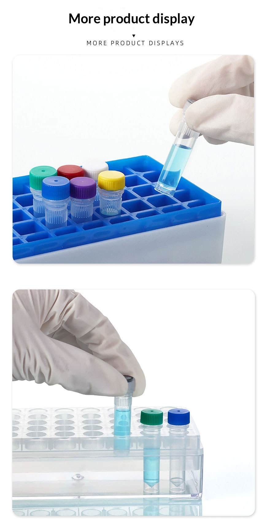 Cenlee Single-Use Cryogenic Cell Storage Tubes Ultra-Low Temperature Sample Storage Liquid Nitrogen High-Threaded 0.5/1.5/2 mL