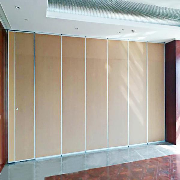 Folding Aluminium Door Wooden Surface Movable Office Operable Partition Wall