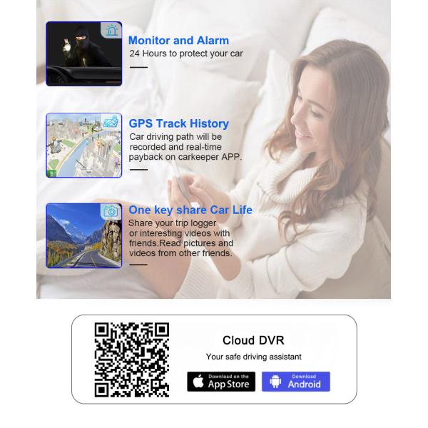 ODM FHD 4G WiFi сенсорный двойной объектив видео автомобильный видеорегистратор 1080P вождение рекордер GPS слежения