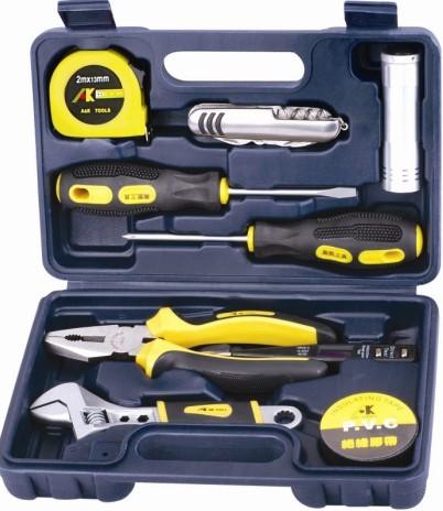 10 pcs mini tool set ,with pliers/screwdrivers/test pen/wrench