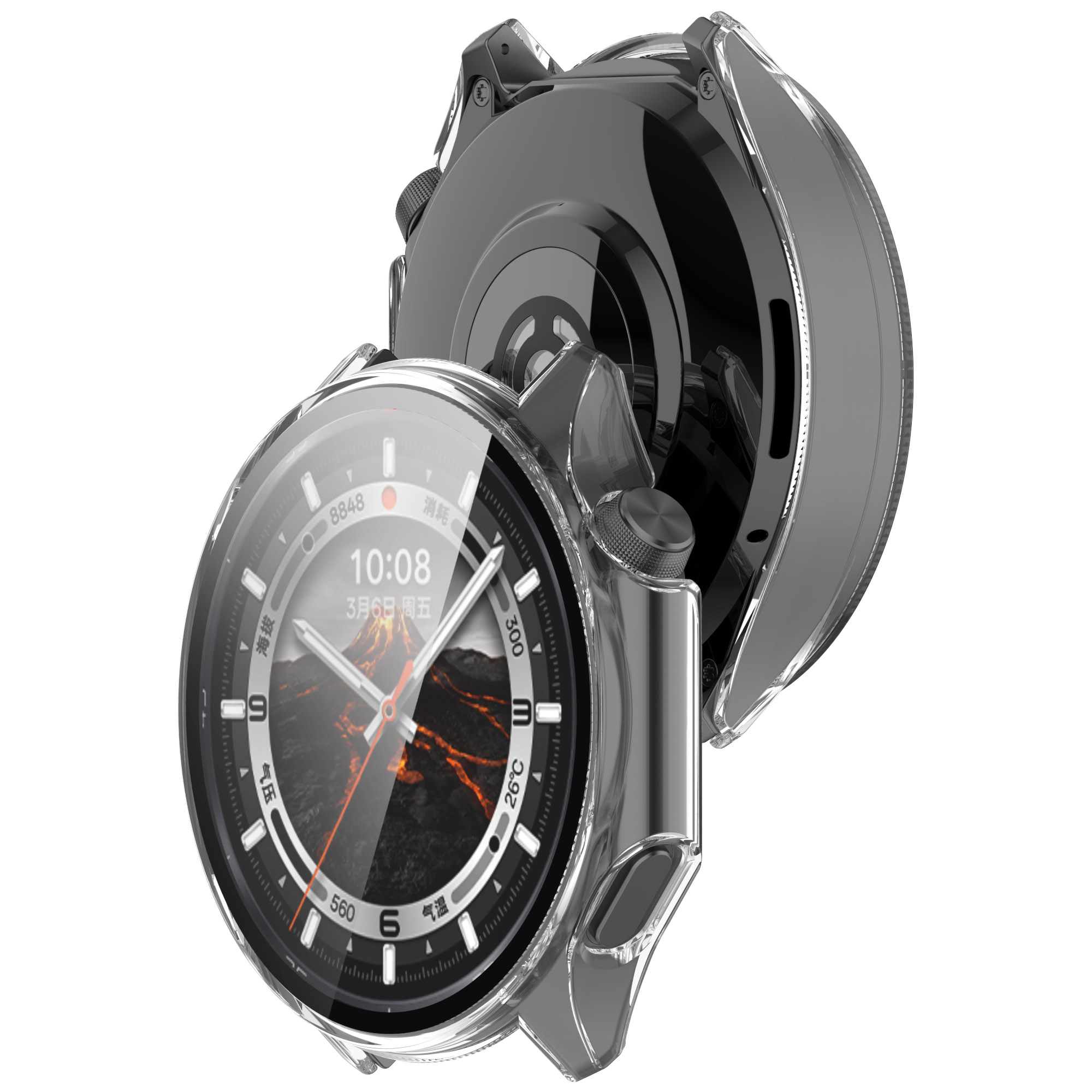 Cover Shell Case for OPPO Watch X2 with Tempered Glass Film for Watch 3 Screen Protector Film Cover Scratchproof Case