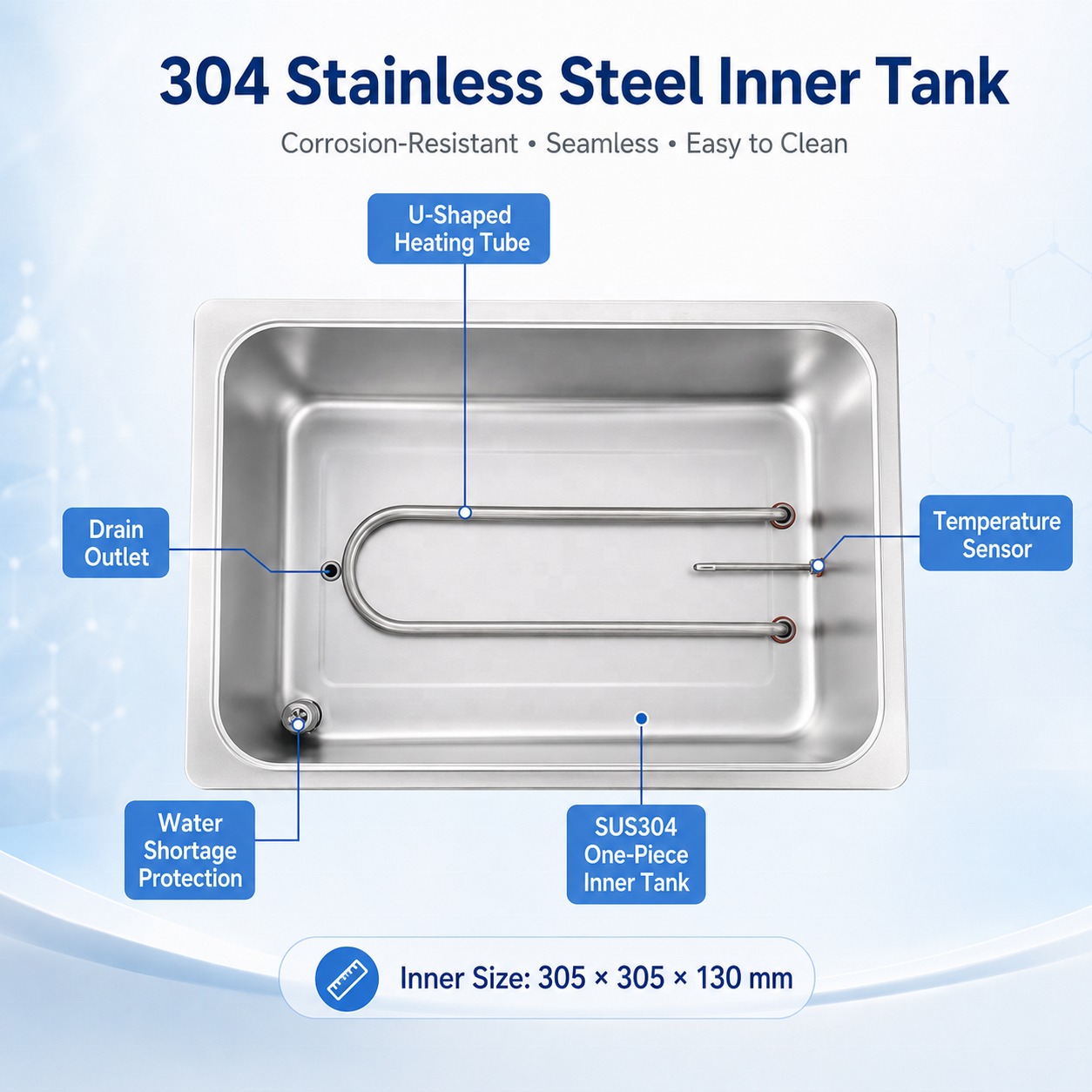 Cenlee Four-Hole PID Digital Thermostatic Water Bath 100°C 800W for Biology Sample Warming and Incubation