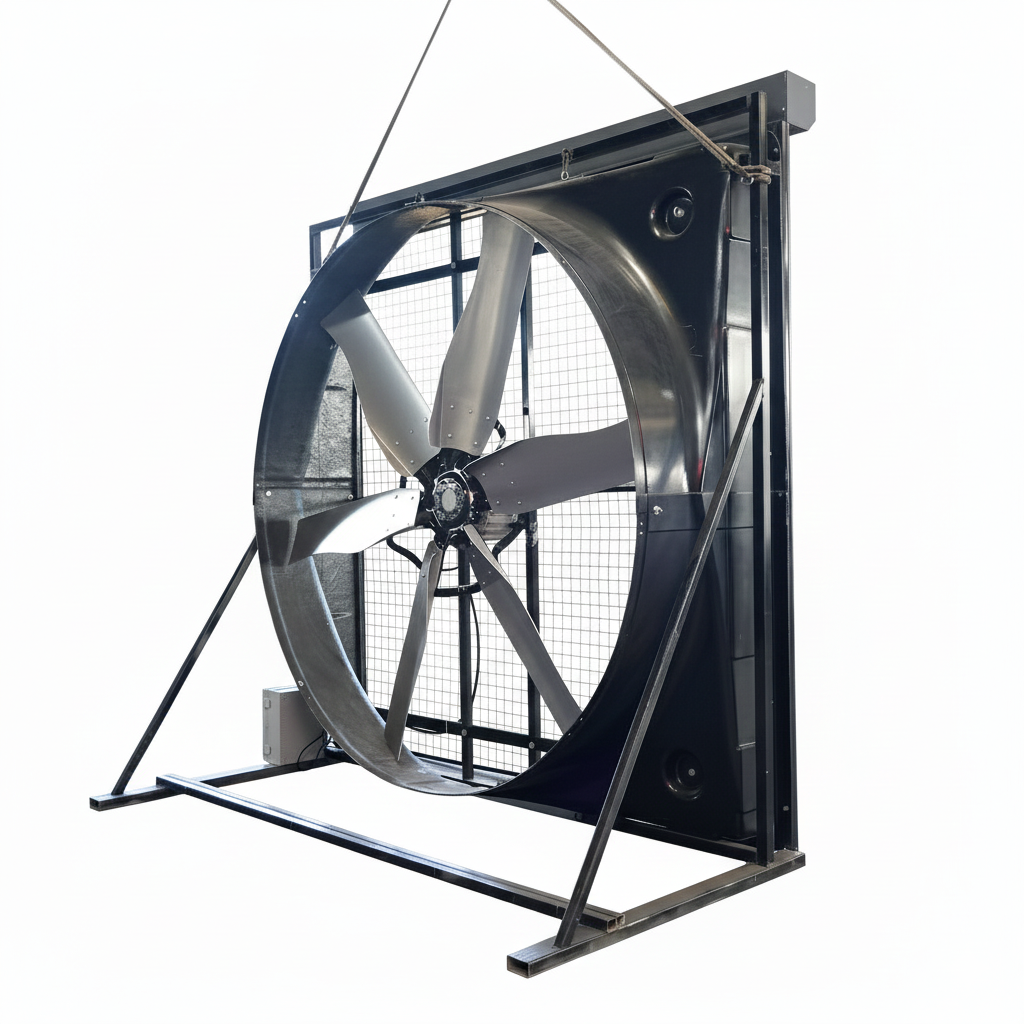 2200W High-Performance Exhaust Fan with 125000m³/h Airflow and 72'' Blade Diameter for Large Spaces