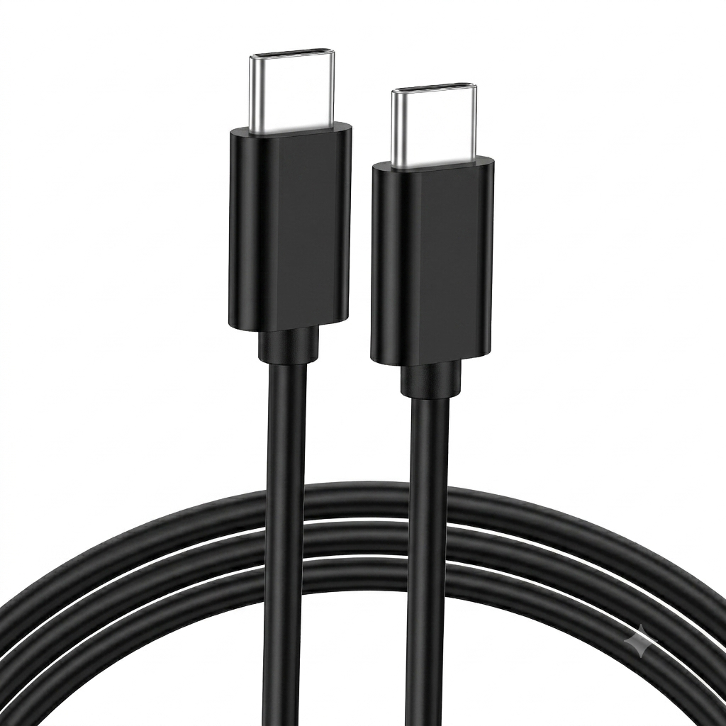 TPE Black USB C Cable 20Gbps High Speed Type C Data Cable 4K Video Output For