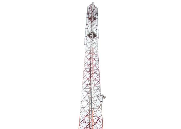 40m Telecommunication Steel Tower , Monopole Antenna Tower