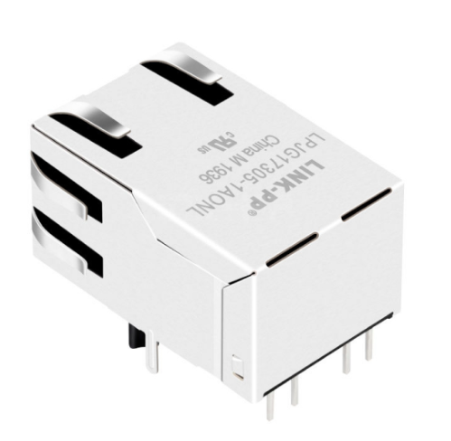 RTA-164AAK1A 10/100/1000 Base-T Magnetic RJ45 Jack With LED Tab Up