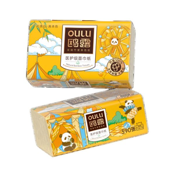 Wholesale Customized 100% Bamboo Wood Pulp Organic Eco-Friendly 3 Ply Soft Absorbent Box Tissue Paper Facial Napkins for Home