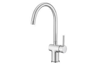 Tubina de mistura de cozinha de cobre de alça única de cromo com velocidade